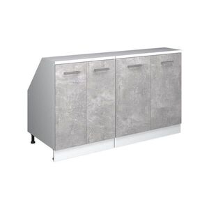 Vicco KUCHYŇSKÁ SKŘÍŇKA POD ŠIKMOU STŘECHU R-Line Beton 140 cm Sada 2 korpusů skříně hloubka 60 cm obraz