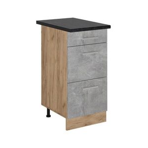 Vicco SPODNÍ SKŘÍŇKA KUCHYŇSKÉ LINKY R-Line Beton 40 cm se zásuvkami, PD Antracit obraz