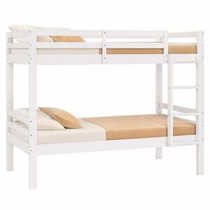 STILVORA PALANDA 90/200 cm & 90/200 cm, bílá, rozložitelná na 2 lůžka, s rohovým žebříkem a zábranou obraz