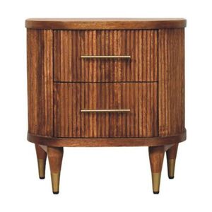 Artisan Furniture NOČNÍ STOLEK Soba se 2 zásuvkami, severské nohy, béžový obraz