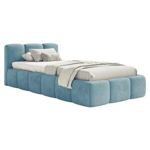 Selsey ČALOUNĚNÁ POSTEL Cloudy Low světle modrá samet, 90x200 cm obraz