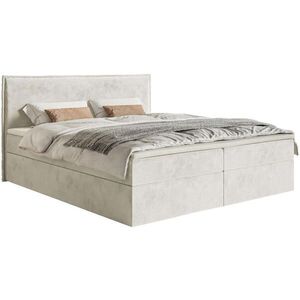 Selsey BOXSPRINGOVÁ POSTEL Softie greige velur vodoodpudivý 140x200 cm obraz