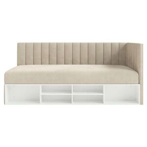 Selsey POSTEL PRO MLÁDEŽ Ventrio světle béžová sametový potah Easy-Clean 90x200 cm obraz