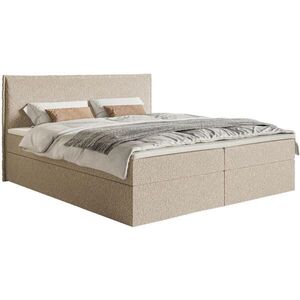 Selsey BOXSPRINGOVÁ POSTEL Softie světle béžová ženylka 180x200 cm obraz