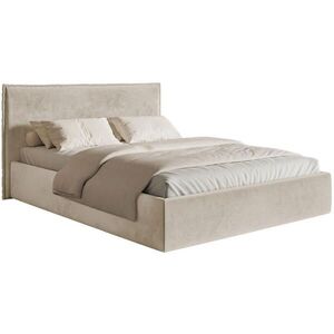 Selsey ČALOUNĚNÁ POSTEL Softie Slim béžová velur 160x200 obraz