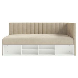 Selsey POSTEL PRO MLÁDEŽ Ventrio šedobéžová sametový potah Easy-Clean 90x200 cm obraz