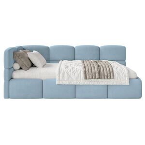 Selsey POSTEL PRO MLÁDEŽ Cloudy světle modrá 120 cm, velur Easy-Clean obraz