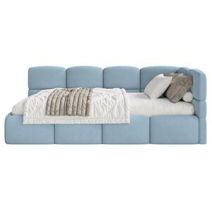 Selsey POSTEL PRO MLÁDEŽ Cloudy světle modrá 120 cm, velur Easy-Clean obraz