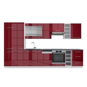 Vicco KUCHYŇSKÝ KOUT Fame-Line Bordeaux vysoký lesk/bílá 355 cm , PD Antracit obraz