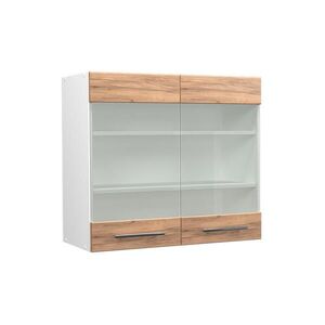 Vicco SKLENĚNÁ KUCHYŇSKÁ SKŘÍŇKA Fame-Line Zlatý mocný dub 80 cm obraz