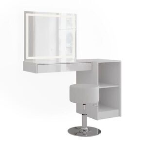 Vicco TOALETNÍ STOLEK Sherry, Bílá/Bílá vysoký lesk, 80 cm 4 díly obraz