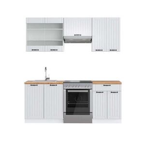Vicco KUCHYŇSKÝ KOUT Fame-Line Bílý venkovský dům/bílá 200 cm , PD Dub obraz