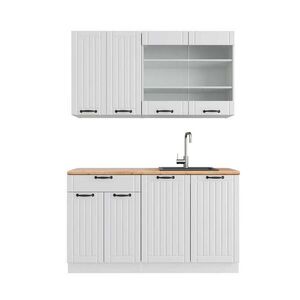 Vicco JEDNOTKOVÁ KUCHYNĚ Fame-Line Bílý venkovský dům/bílá 140 cm , PD Dub obraz