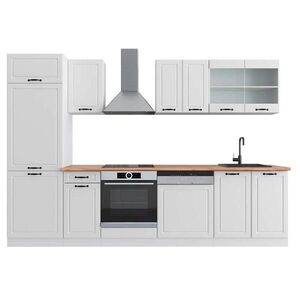 Vicco KUCHYŇSKÝ KOUT R-Line Bílý venkovský dům/bílá 300 cm , PD Dub obraz