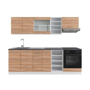 Vicco KUCHYŇSKÝ KOUT R-Line Sonoma/bílá 240 cm , PD Antracit obraz