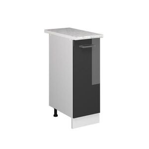 Vicco LÉKÁRNIČKOVÁ SKŘÍŇKA R-Line Antracitový vysoký lesk 30 cm s pracovní deskou obraz