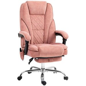 Vinsetto KANCELÁŘSKÁ židle s masážní funkcí, polyester, ocel, růžová obraz