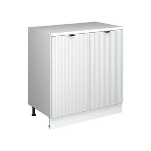 Vicco KUCHYŇSKÁ SKŘÍŇKA POD ŠIKMOU STŘECHU R-Line, Bílé zvlnění, 80 cm bez šikminy se 2 dveřmi obraz