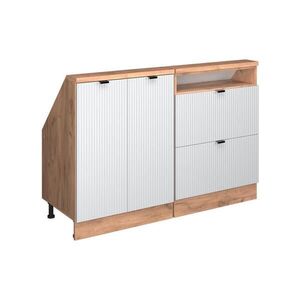 Vicco KUCHYŇSKÁ SKŘÍŇKA POD ŠIKMOU STŘECHU R-Line Bílé zvlnění 120 cm Sada 2 kusů obraz