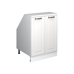 Vicco KUCHYŇSKÁ SKŘÍŇKA POD ŠIKMOU STŘECHU R-Line Bílý venkovský dům 60 cm se 2 dveřmi, korpus skříně hloubka 60 cm obraz