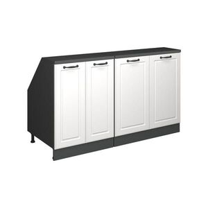Vicco KUCHYŇSKÁ SKŘÍŇKA POD ŠIKMOU STŘECHU R-Line Bílý venkovský dům 140 cm Sada 2 korpusů skříně hloubka 60 cm obraz