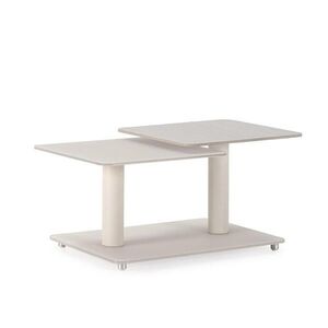Calicosy OTOČNÝ konferenční stolek s čtvercovými skleněnými deskami, délka 114 cm - KAYA obraz