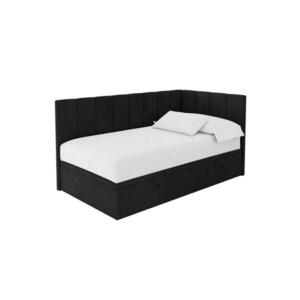 ALTDECOR JEDNOLŮŽKOVÁ POSTEL pro mládež s úložným prostorem vlevo, bez matrace - LOVY 80x200 černá obraz