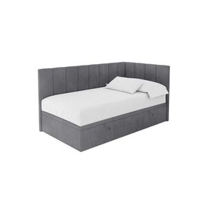 ALTDECOR JEDNOLŮŽKOVÁ POSTEL pro mládež s úložným prostorem vlevo, s matrací - LOVY 80x200 tmavě šedá obraz