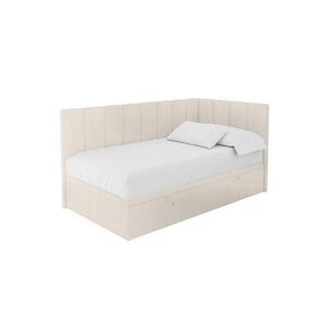 ALTDECOR JEDNOLŮŽKOVÁ POSTEL pro mládež s úložným prostorem vlevo, bez matrace - LOVY 80x200 béžová obraz
