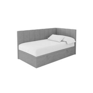 ALTDECOR JEDNOLŮŽKOVÁ POSTEL pro mládež s úložným prostorem vlevo, s matrací - LOVY 100x200 šedá obraz