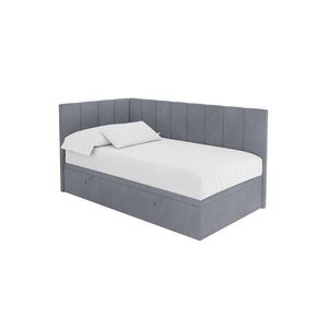ALTDECOR JEDNOLŮŽKOVÁ POSTEL pro mládež s úložným prostorem vpravo, bez matrace - LOVY 90x200 šedá obraz