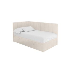 ALTDECOR JEDNOLŮŽKOVÁ POSTEL pro mládež s úložným prostorem vpravo, bez matrace - LOVY 100x200 béžová obraz