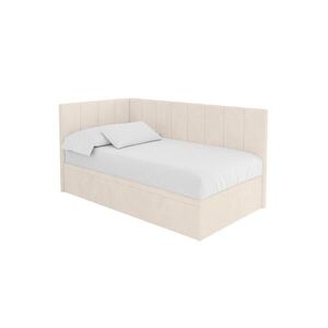 ALTDECOR JEDNOLŮŽKOVÁ POSTEL pro mládež s úložným prostorem vpravo, s matrací - LOVY 100x200 béžová obraz