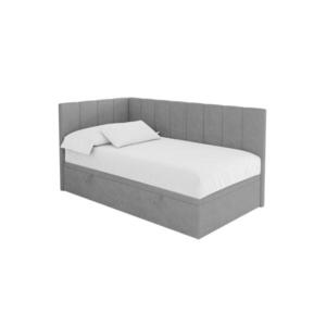 ALTDECOR JEDNOLŮŽKOVÁ POSTEL pro mládež s úložným prostorem vpravo, s matrací - LOVY 90x200 šedá obraz