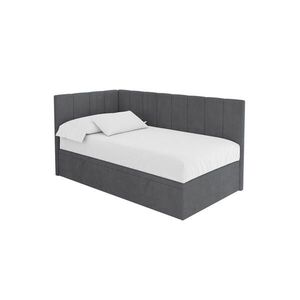 ALTDECOR JEDNOLŮŽKOVÁ POSTEL pro mládež s úložným prostorem vpravo, bez matrace - LOVY 90x200 tmavě šedá obraz