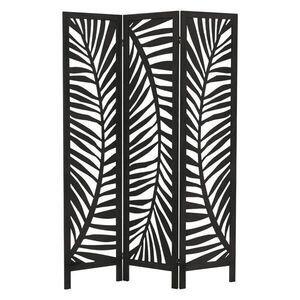 ML-DESIGN PARAVÁN, 3dílný, Fukuoka, 170 × 121 cm, černý, ze dřeva obraz