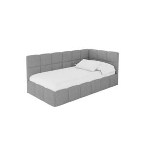 ALTDECOR JEDNOLŮŽKOVÁ POSTEL pro mládež s úložným prostorem vlevo, s matrací - LIVY 80x200 šedá obraz