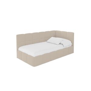 ALTDECOR JEDNOLŮŽKOVÁ POSTEL pro mládež s úložným prostorem vlevo, s matrací - LIVY 100x200 tmavě béžová obraz