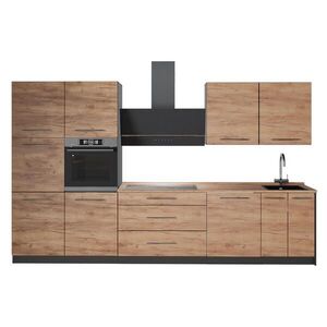 Vicco KUCHYŇSKÝ KOUT Fame-Line, Zlatý mocný dub/Antracit, 340 cm, PD Dub obraz