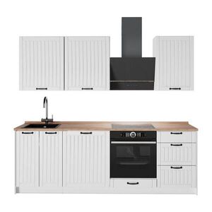 Vicco KUCHYŇSKÝ KOUT Fame-Line, Bílý venkovský dům/Bílá, 230 cm, PD Dub obraz