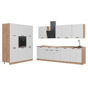 Vicco KUCHYŇSKÝ KOUT Fame-Line, Bílý venkovský dům/Zlatý mocný dub, 460 cm, PD Dub obraz