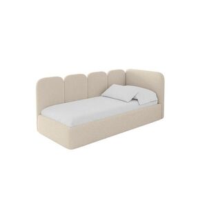 ALTDECOR JEDNOLŮŽKOVÁ POSTEL pro mládež s úložným prostorem, vlevo - VELY 90x200 tmavě béžová obraz