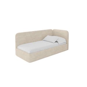 ALTDECOR JEDNOLŮŽKOVÁ POSTEL pro mládež s úložným prostorem a matrací H3/H4, vlevo - ELSY 100x200 béžová obraz