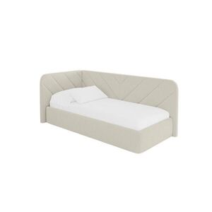ALTDECOR JEDNOLŮŽKOVÁ POSTEL pro mládež s úložným prostorem a matrací H3/H4, vpravo - FIKY 90x200 béžová obraz