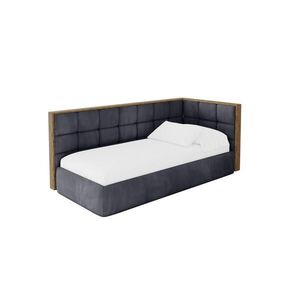 ALTDECOR JEDNOLŮŽKOVÁ POSTEL pro mládež s úložným prostorem, vlevo - SOVY 80x200 tmavě šedá obraz