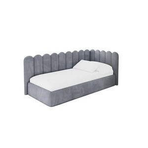 ALTDECOR JEDNOLŮŽKOVÁ POSTEL pro mládež s úložným prostorem, vlevo - ARTY 100x200 šedá obraz