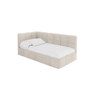 ALTDECOR JEDNOLŮŽKOVÁ POSTEL pro mládež s úložným prostorem vpravo, bez matrace - LIVY 90x200 béžová obraz