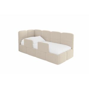 ALTDECOR JEDNOLŮŽKOVÁ POSTEL pro mládež s úložným prostorem, vpravo - KIVY 80x200 tmavě béžová obraz