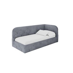ALTDECOR JEDNOLŮŽKOVÁ POSTEL pro mládež s úložným prostorem, vlevo - ELRY 80x200 šedá obraz