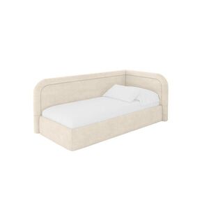 ALTDECOR JEDNOLŮŽKOVÁ POSTEL pro mládež s úložným prostorem a matrací H3/H4, vlevo - JOVY 90x200 béžová obraz